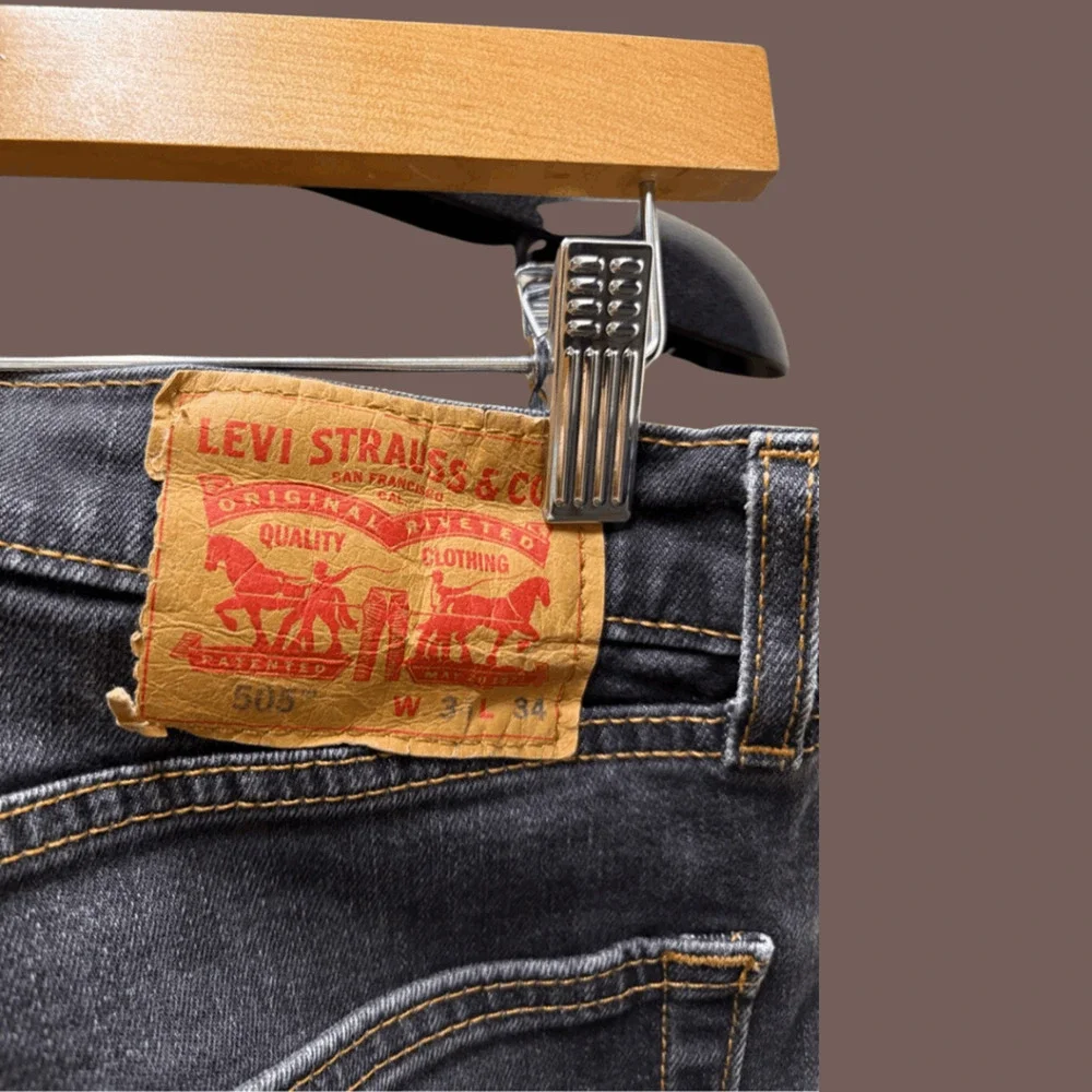Levi’s 505 Straight Leg Jeans | Black | Size 34x34 | Vintage